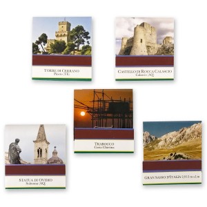 Fiammiferi minerva "Scopri e Vivi l'Abruzzo" - Box da 50 scatoline da 20