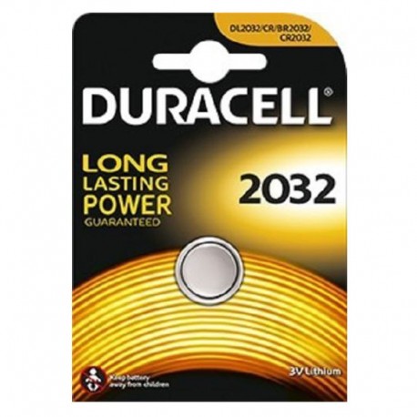 Duracell Lithium CR2032 / CR / DL2032 / BR2032 Pile 3V - Blister 1 Batteria