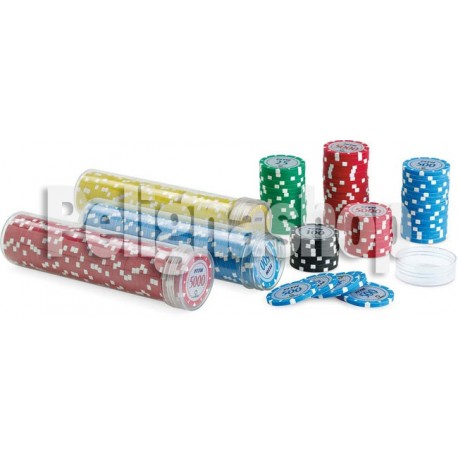 JUEGO FICHES TOURNAMENT Verdi 14 gr Tubo da 100 pz JUEGO FICHES TOURNAMENT Verdi 14 gr Tubo da 100 pz
