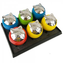 Posacenere Chilling Time Piggy & Kitty in metallo