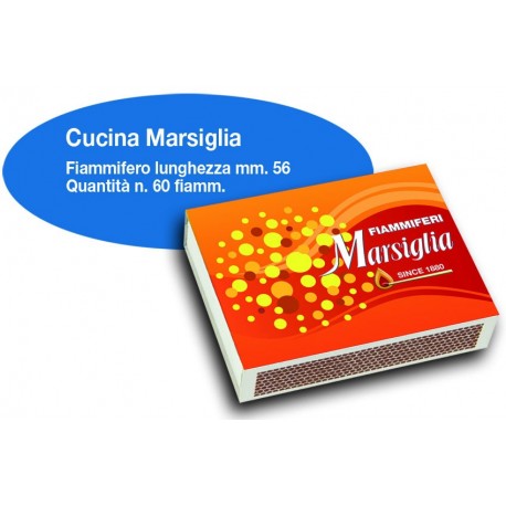 Fiammiferi Cucina Marsiglia - 1 Box da 50 scatoline da 60