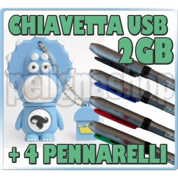 Penna usb DINOSAURI pendrive chiavetta 2gb Dinosauro 2