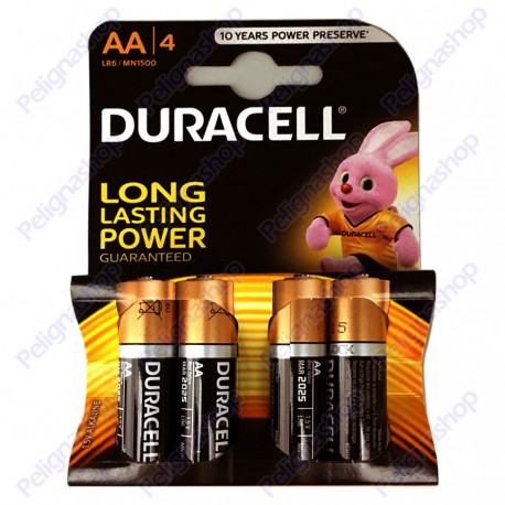 Duracell Plus Duralock Alcaline Stilo AA - Blister 4 Batterie