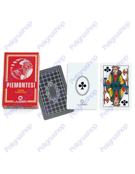 Mazzo di Carte da gioco Juego Piemontesi 100% plastica