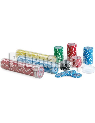 JUEGO FICHES TOURNAMENT Verdi 14 gr Tubo da 100 pz