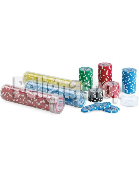 JUEGO FICHES TOURNAMENT Verdi 14 gr Tubo da 100 pz