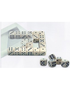 5 Dadi bianchi numerati JUEGO 19 mm