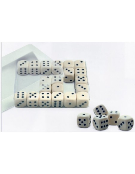 5 Dadi bianchi numerati JUEGO 19 mm