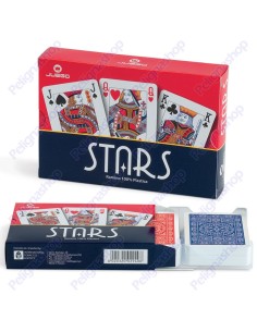 Juego Ramino Stars - 2 Mazzi di carte da Ramino in plastica