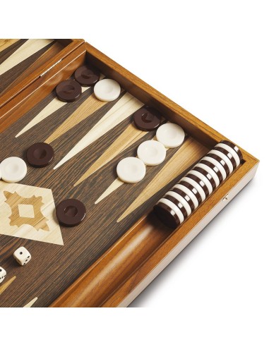Backgammon Juego completo di pedine e dadi JU00349