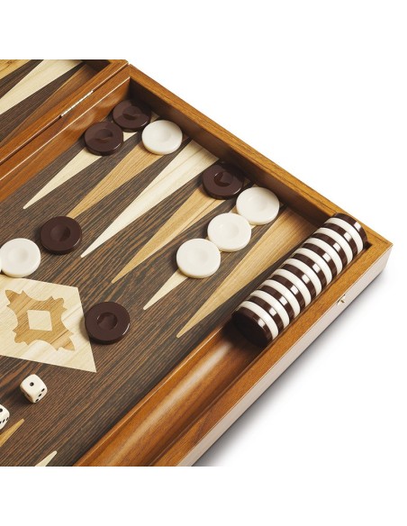 Backgammon Juego completo di pedine e dadi JU00349