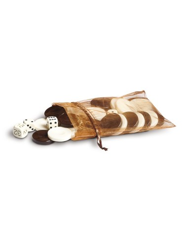 Backgammon Juego completo di pedine e dadi JU00349