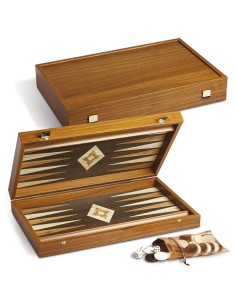 Backgammon Juego completo di pedine e dadi JU00349