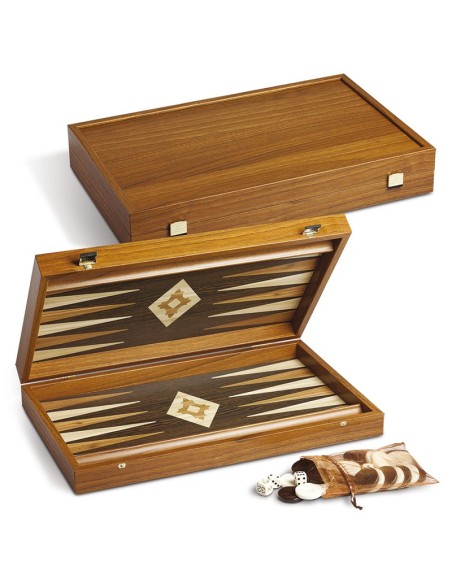 Backgammon Juego completo di pedine e dadi JU00349