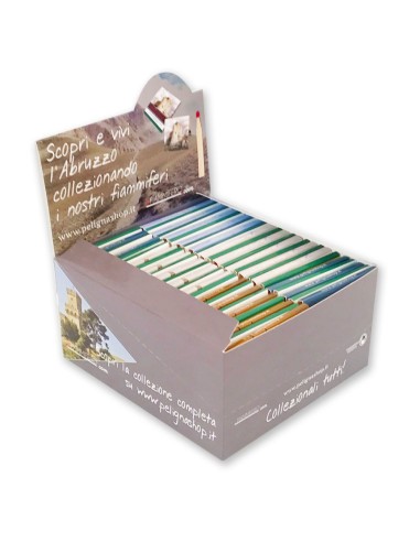 Fiammiferi minerva "Scopri e Vivi l'Abruzzo" - Box da 50 scatoline da 20