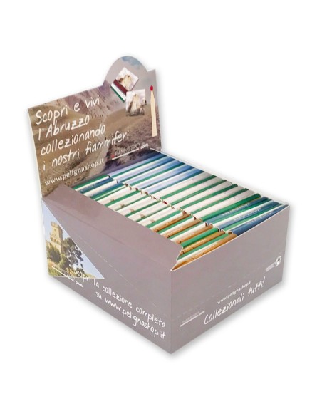 Fiammiferi minerva "Scopri e Vivi l'Abruzzo" - Box da 50 scatoline da 20