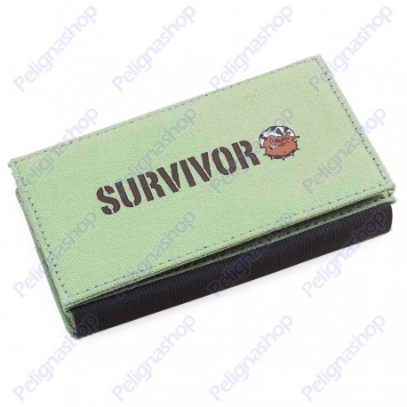 Portatabacco SURVIVOR ROLLING BAG multitasche in canvass Chiaro