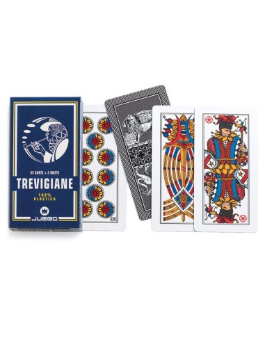 Mazzo di Carte da gioco Juego Trevigiane 52 100% plastica
