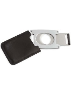 Ghigliottina per sigari in pelle nera OFFICINE DE MEDICI