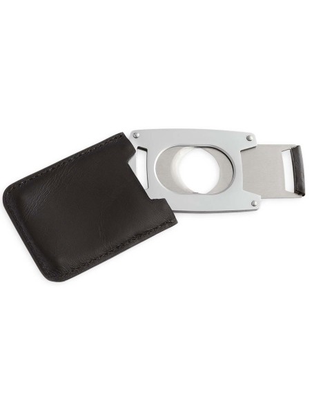 Ghigliottina per sigari in pelle nera OFFICINE DE MEDICI