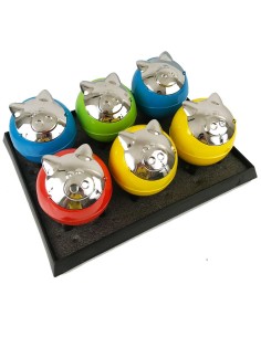 Posacenere Chilling Time Piggy & Kitty in metallo