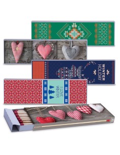 Fiammiferi Fiammino Caminetto Love Winter - Box da 12 scatoline