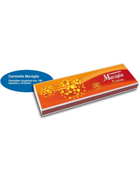 Fiammiferi Caminetto Marsiglia - 1 Box da 10 scatoline