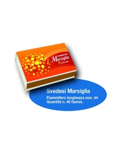 Fiammiferi Svedesi Marsiglia - 1 Box da 100 scatoline