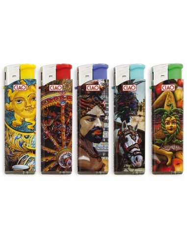 Ciao Piezo Large Sicilia - Box da 50 Accendini