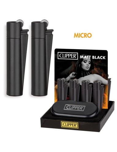 Accendino Clipper Micro Metal MATT BLACK - Accendini Clipper
