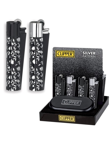Accendino Clipper Micro Metal SILVER PATTERN - Accendini Clipper