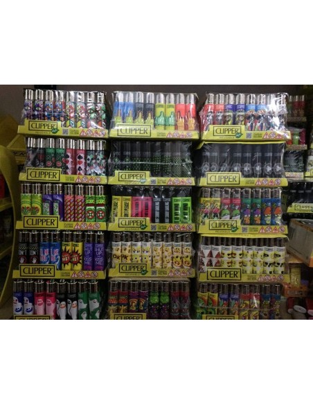 Pack of 48 Accendini CLIPPER LARGE Misti accendini clipper da collezione 48 grafiche diverse