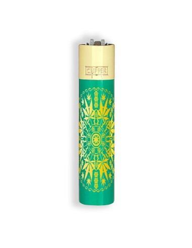 Accendino Clipper Large Metal WEED MANDALA - Box Regalo