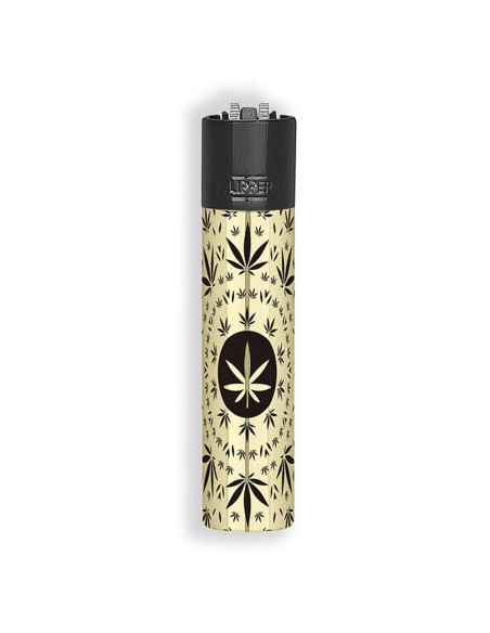 Accendino Clipper Large Metal WEED PATTERN - Box Regalo