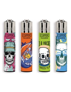 Clipper Large Fantasia VACAY SKULLS - 4 Accendini