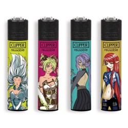 Clipper Large Fantasia ELFUS POWER - 4 Accendini