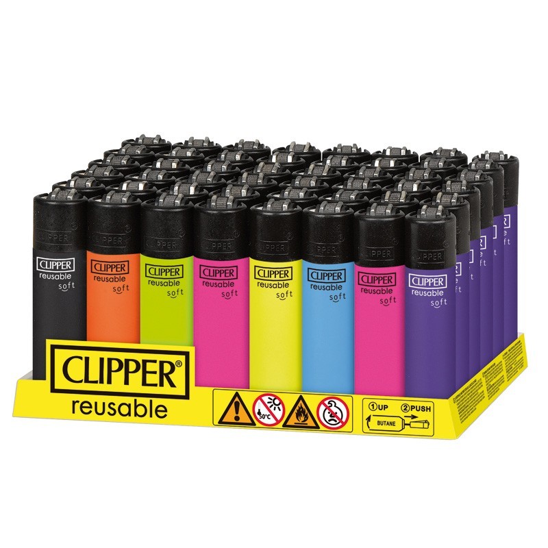 Clipper Large SOFT 2 - Box da 48 Accendini