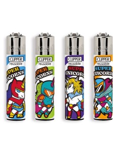 Clipper Large Fantasia SUPER UNICORNS - 4 Accendini