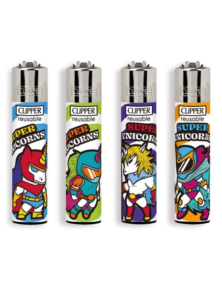 Clipper Large Fantasia SUPER UNICORNS - 4 Accendini