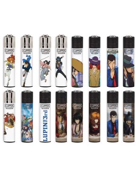 Clipper Large Fantasia LUPIN Serie 5 Completa - 16 Accendini